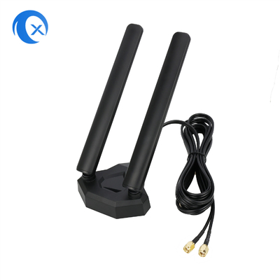 WiFi 6E Tri-Band-Antenne 6GHz 5GHz 2.4GHz Gaming WiFi-Antenne Magnetische Basis für PC-Computer