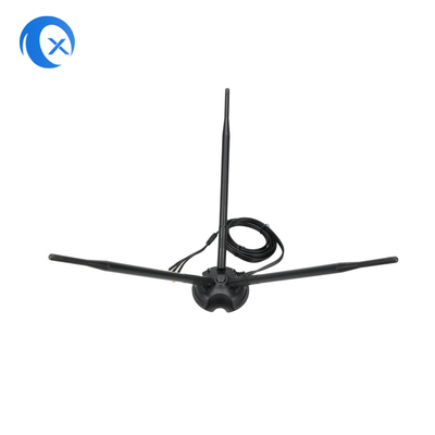 2.4G/5G Triple 7dBi Antenne WiFi Bluetooth Wireless Extender Magnetische Antenne mit RP-SMA-Männlichem Anschluss