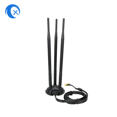 2.4G/5G Triple 7dBi Antenne WiFi Bluetooth Wireless Extender Magnetische Antenne mit RP-SMA-Männlichem Anschluss
