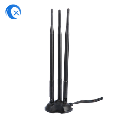2.4G/5G Triple 7dBi Antenne WiFi Bluetooth Wireless Extender Magnetische Antenne mit RP-SMA-Männlichem Anschluss