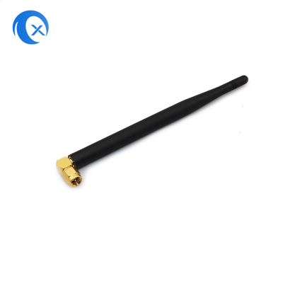 SMA Männlicher Anschluter Hochverstärkung 5dBi 868MHz 2.4G Antenne NFC Fixed Right Angle WiFi Gummi-Ente Antenne für Router