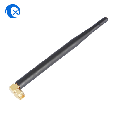 SMA Männlicher Anschluter Hochverstärkung 5dBi 868MHz 2.4G Antenne NFC Fixed Right Angle WiFi Gummi-Ente Antenne für Router