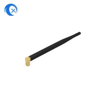 SMA Männlicher Anschluter Hochverstärkung 5dBi 868MHz 2.4G Antenne NFC Fixed Right Angle WiFi Gummi-Ente Antenne für Router