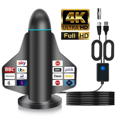 Langstrecken-Neue 4K HD Digital TV Antenne mit Signalverstärker für Smart TV und All TV für lokale Kanäle im Innen- und Außenbereich