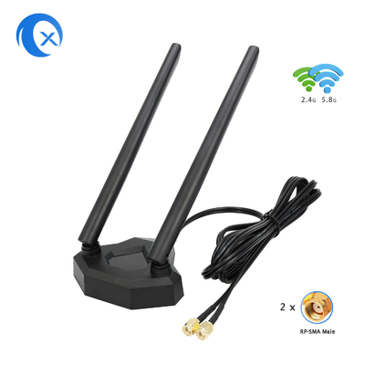 Doppelbandantennen-magnetische Basis 2.4GHz 5GHz für PCI-E WiFi Netzwerkkarte-drahtlosen Router