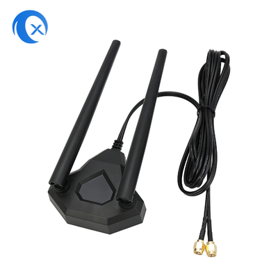 Doppelbandantennen-magnetische Basis 2.4GHz 5GHz für PCI-E WiFi Netzwerkkarte-drahtlosen Router