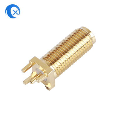 50OHM Widerstand SMA mechanische Teile weibliches vertikales PWB-Bergverbindungsstück CNC