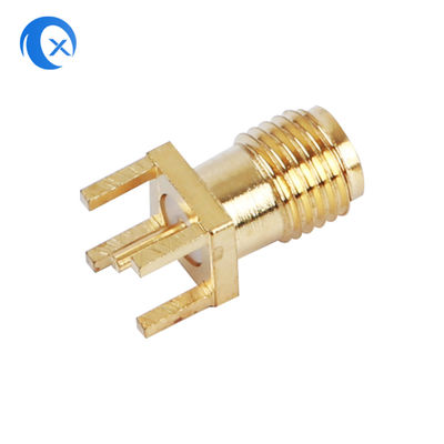 50OHM Widerstand SMA mechanische Teile weibliches vertikales PWB-Bergverbindungsstück CNC