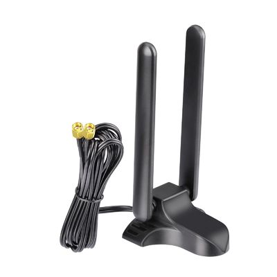 WiFi 6E Antenne Tri-Band 2.4GHz 5GHz 6GHz Magnetische Basis WiFi Antennen RP-SMA-Anschluss Für PC Desktop Wireless Router